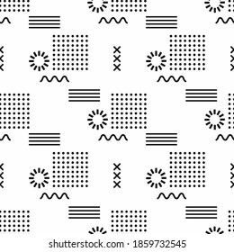 Seamless pattern background. Black and white color. Vector illustration