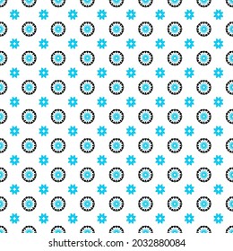 Seamless Pattern Background Blue Floral Use Ornament