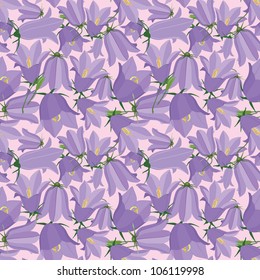 seamless pattern background with bluebells