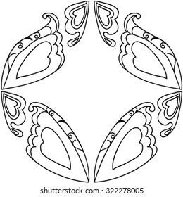 Seamless pattern background butterfly.