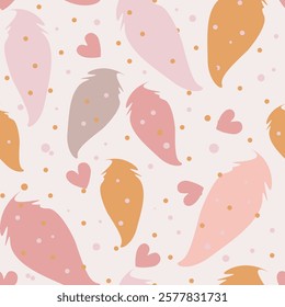 Seamless pattern. Background for children's parties. Delicate pink pattern.