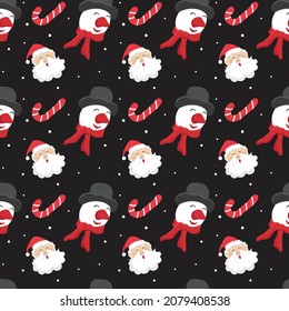 Seamless pattern background with christmas design
