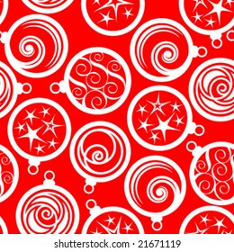 Seamless pattern background with Christmas-tree decoration
