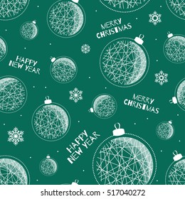Seamless pattern background with Christmas-tree decoration