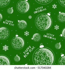Seamless pattern background with Christmas-tree decoration