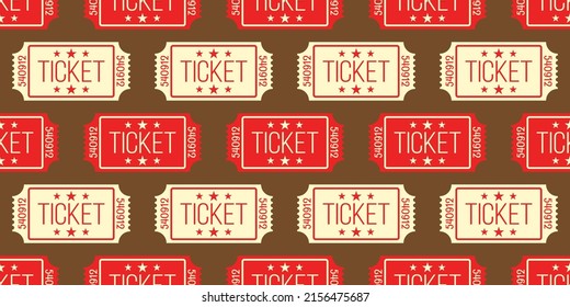 Seamless pattern background of cinema tickets.