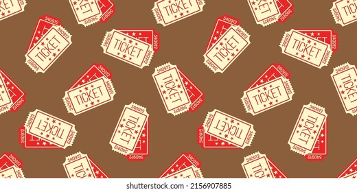 Seamless pattern background of cinema tickets.