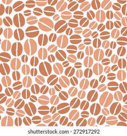 Seamless pattern background with coffee beans 