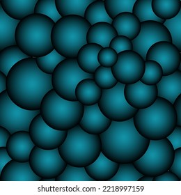 Seamless pattern background with colorful soap bubbles. Balls with a glare. Vector illustration.