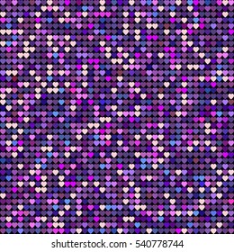 Seamless pattern background with colrful glitter hearts. Vector illustration. Love concept. Cute wallpaper. Good idea for your Wedding, Valentine's Day or Birthday design.