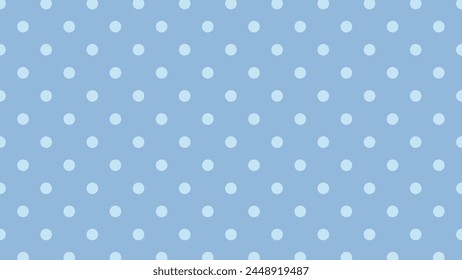Seamless pattern background with cool blue background and blue polka dots