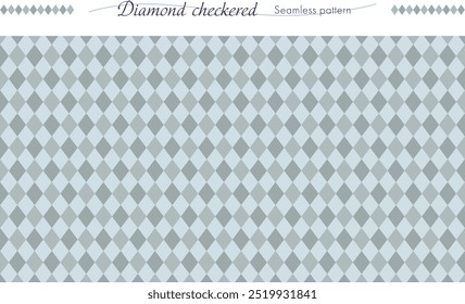 Seamless Pattern Background with cool gray Diamond Checkers