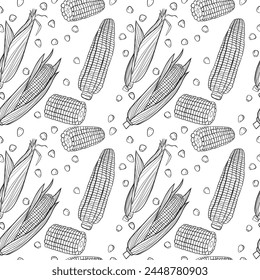 seamless pattern background with corn