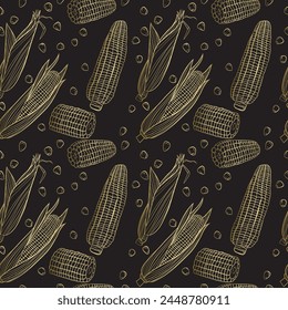 seamless pattern background with corn