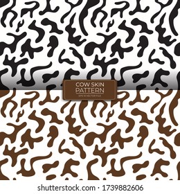 seamless pattern background of cow skin texture. Pattern set creative seamless pattern background design