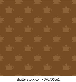 Seamless pattern, background with cups 