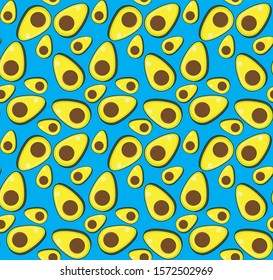 seamless pattern background, cute avocado motif. flat, simple and minimalist.