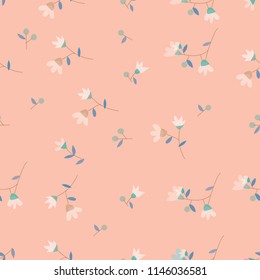 Seamless Pattern  Background  with  cute  little  flowers.