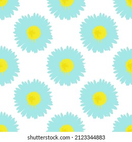 seamless pattern background with daisy flowers. Vector illustration