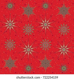 Seamless pattern, background with decorative stars. 