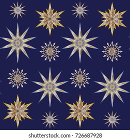Seamless pattern, background with decorative stars. 