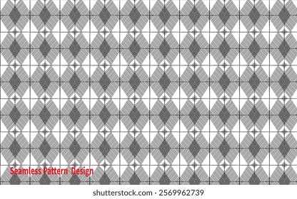 Seamless Pattern Background Design with Black and White Colour