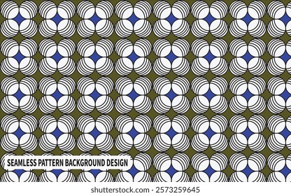 Seamless Pattern Background Design with Black and Olive Colour