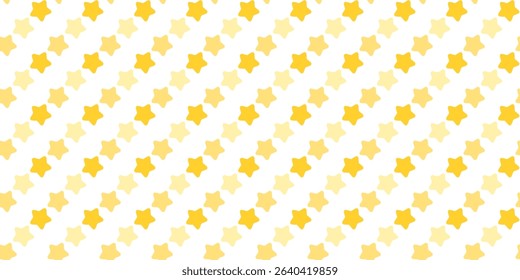 Seamless pattern background of diagonally arranged yellow stars