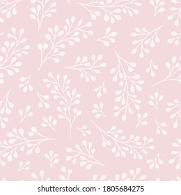 Nahtloser Musterhintergrund, digitales Papier mit zauberhaften Blumen, handgezeichnete Vektorgrafik-Äste für Gewebe, Schreibwaren, Tapeten, Geschenkpapier, Schrapebuchpapier.