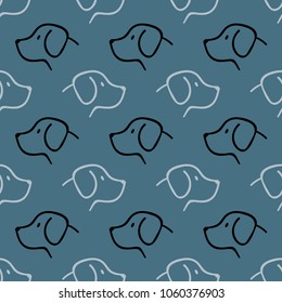 seamless pattern background / dog bone footprint / vector wallpaper background 