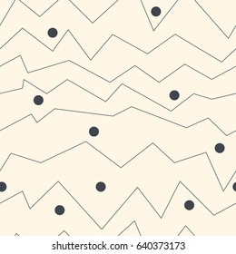 Seamless pattern background with dots and lines. Vector Illustration