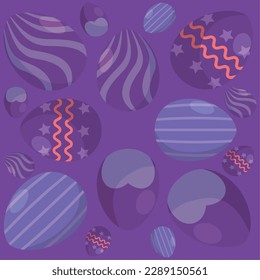 Seamless pattern background with easter egg icons Vector