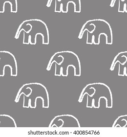 Seamless pattern background with elephants.