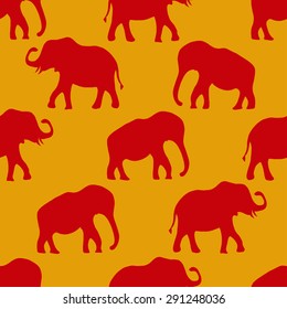 Seamless pattern background with elephants. Vector illustration