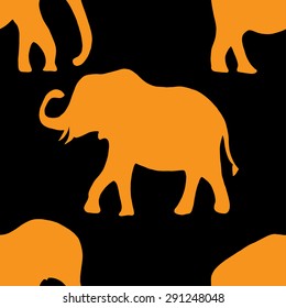 Seamless pattern background with elephants. Vector illustration