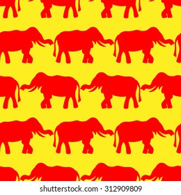 Seamless pattern background with elephants. Vector illustration