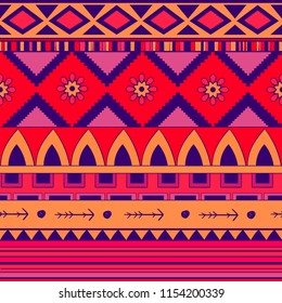 Seamless pattern background in ethnic style. Embroidery