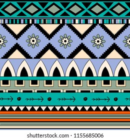 Seamless pattern background in ethnic style. Embroidery