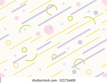 Seamless pattern background with Flat and linear elements. Thin line Dynamic Design. Can be used for covers, posters, flyers and banners. Vector illustration.