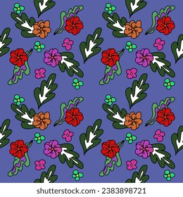 seamless pattern background with floral 