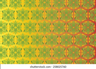 Seamless pattern background, flower with gradual changed color