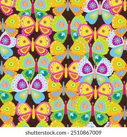 Seamless pattern background with flowers, and butterfly.