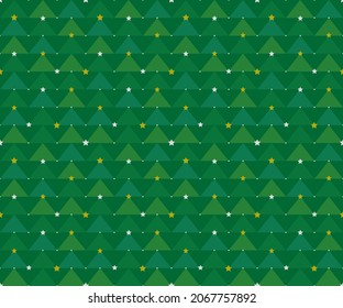 seamless pattern background with geometric decorative trees