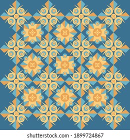 Seamless pattern background with geometric elements ornament