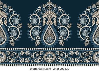 Nahtloser Musterhintergrund Geometrisch ethnisch orientalisch ikat nahtloses Muster traditionell Design für Hintergrund, Teppich, Bildschirmhintergrund, Kleidung, Verpackung, Batik, Stoff, Illustration Stickerei.

