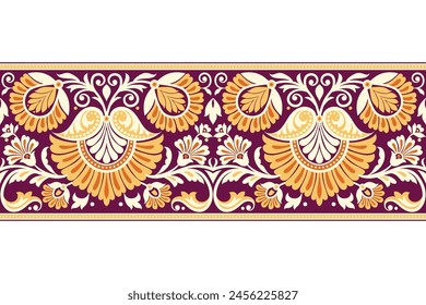 Seamless pattern background Geometric ethnic oriental ikat seamless pattern traditional Design for background, carpet, wallpaper, clothing, wrapping, Batik, fabric, illustration embroidery.
