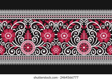 Nahtloser Musterhintergrund Geometrisch ethnisch orientalisch ikat nahtloses Muster traditionell Design für Hintergrund, Teppich, Bildschirmhintergrund, Kleidung, Verpackung, Batik, Stoff, Illustration Stickerei.
