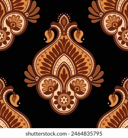 Fondo de patrón sin costuras Ikat étnico geométrico oriental patrón sin costuras tradicional Diseño para fondo, alfombra, Fondo de pantalla, ropa, envoltura, Batik, tela, ilustración bordado.
