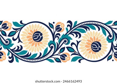 Seamless pattern background Geometric ethnic oriental ikat seamless pattern traditional Design for background, carpet, wallpaper, clothing, wrapping, Batik, fabric, illustration embroidery.

