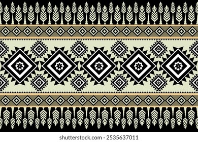 Seamless pattern background Geometric ethnic oriental ikat seamless pattern traditional Design for background, carpet, wallpaper, clothing, wrapping